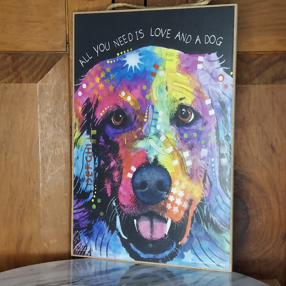 Wooden Golden Retriever Sign. B